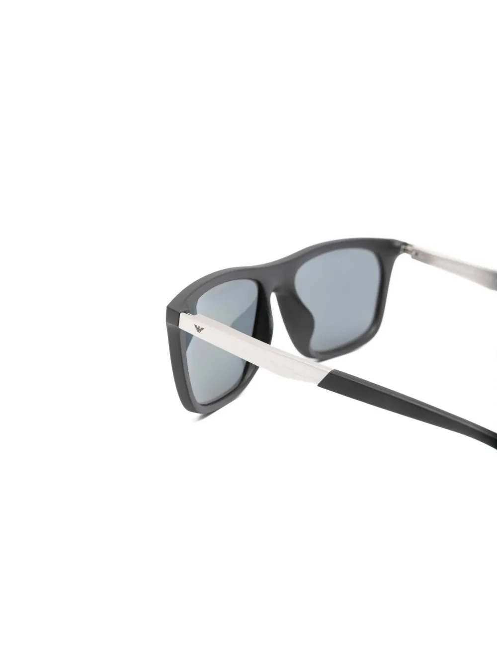 Emporio Armani Zonnebril met rechthoekig montuur Zwart