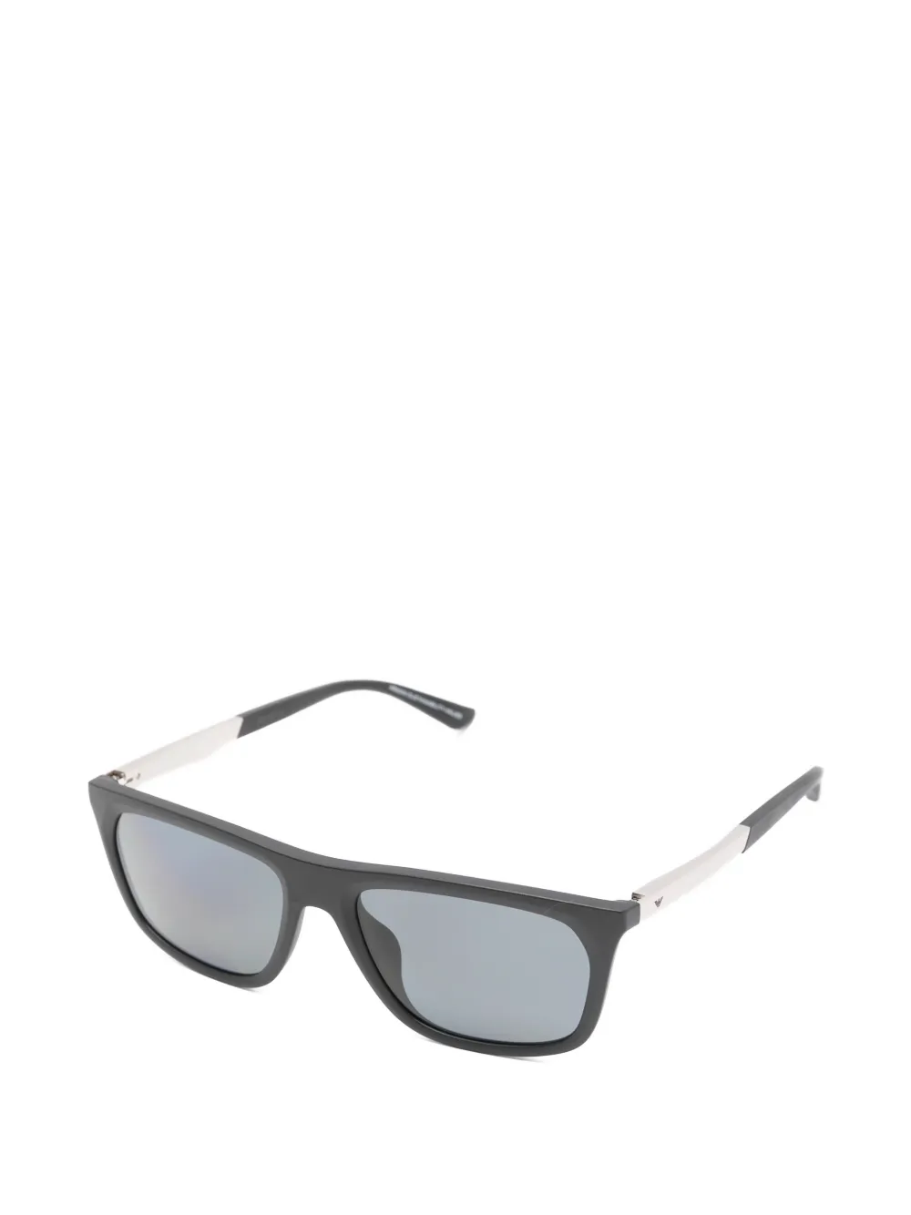 Emporio Armani Zonnebril met rechthoekig montuur Zwart