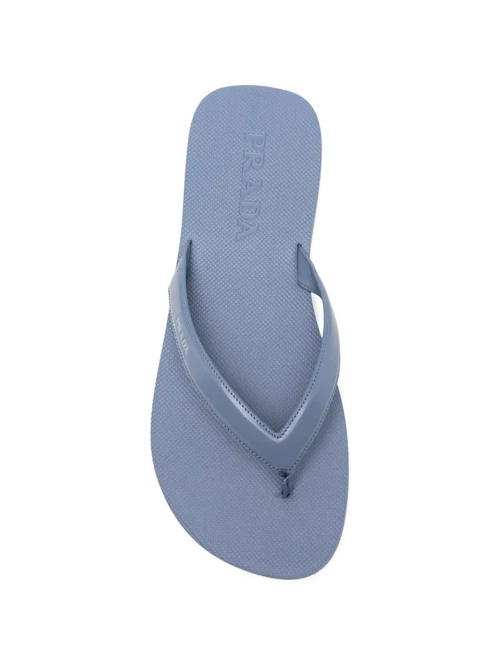 Prada brushed leather flip-flops Blauw