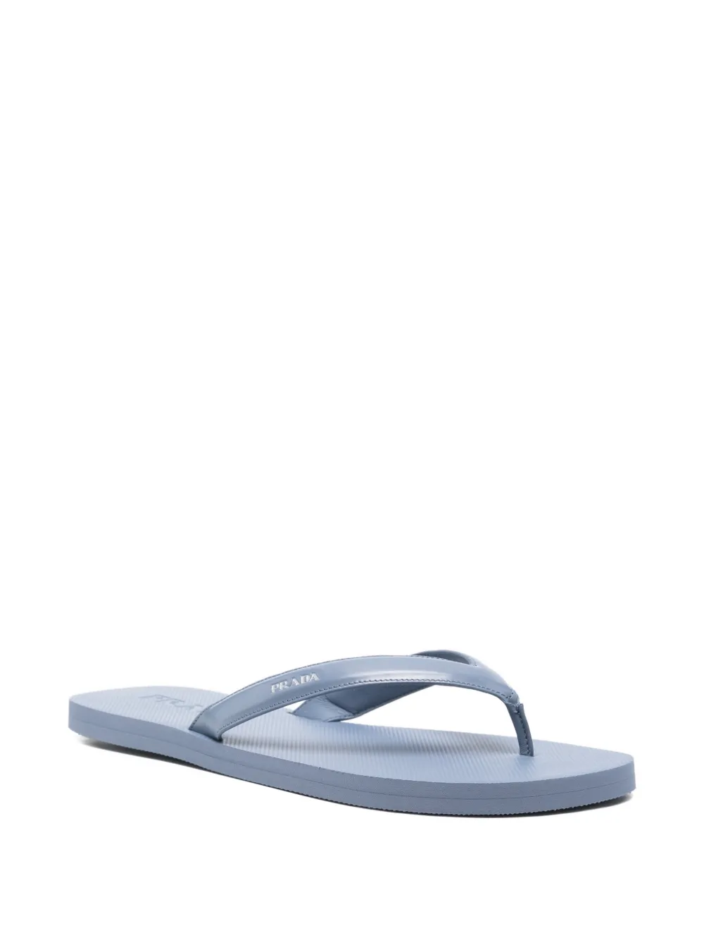 Prada brushed leather flip-flops Blauw