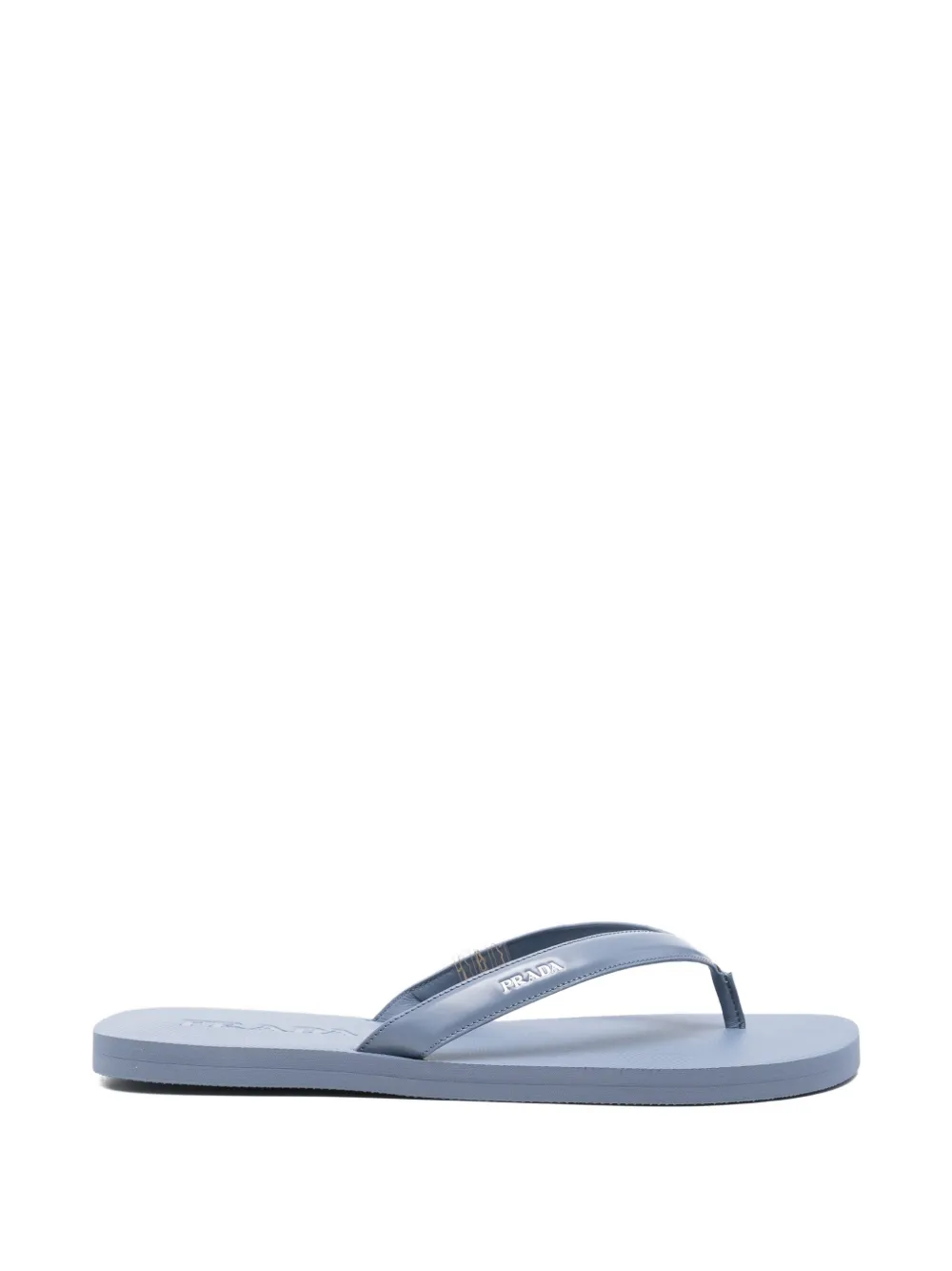 Prada brushed leather flip-flops Blauw