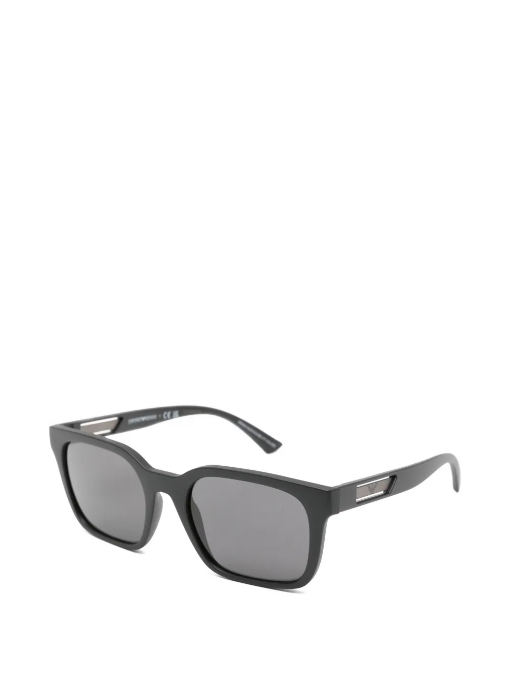 Emporio Armani Zonnebril met vierkant montuur Zwart