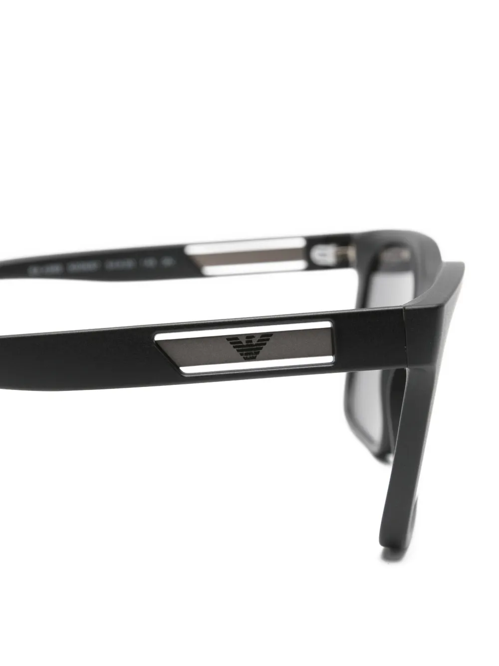 Emporio Armani Zonnebril met vierkant montuur Zwart