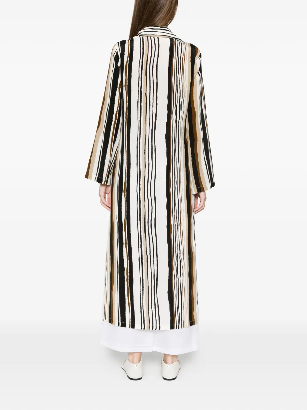 Max Mara Gestreepte jurk Beige