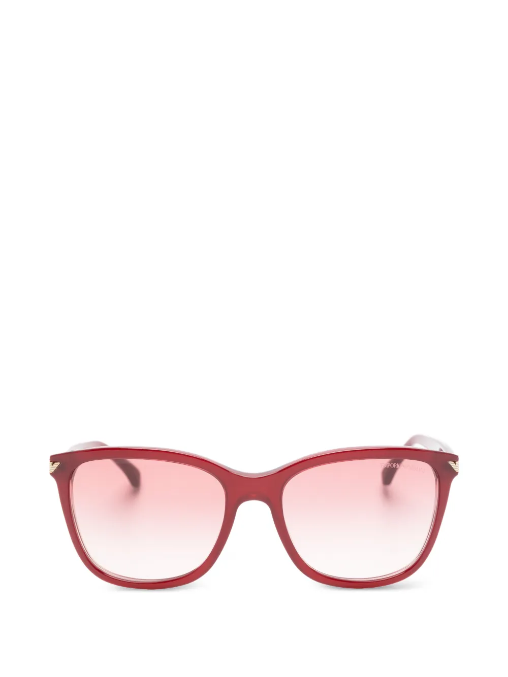 Emporio Armani bordeaux square-frame sunglasses - Rosso