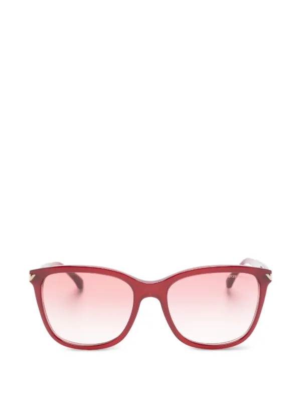 Emporio Armani Bordeaux Square-frame Sunglasses in Red