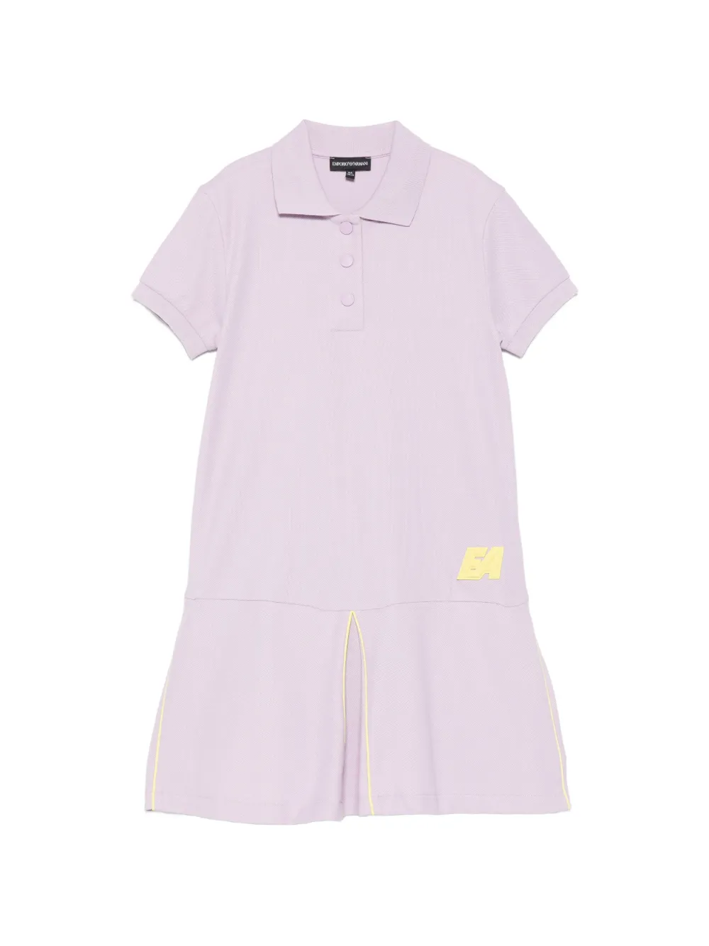 Emporio Armani Kids polo-collar logo-detail dress - Viola