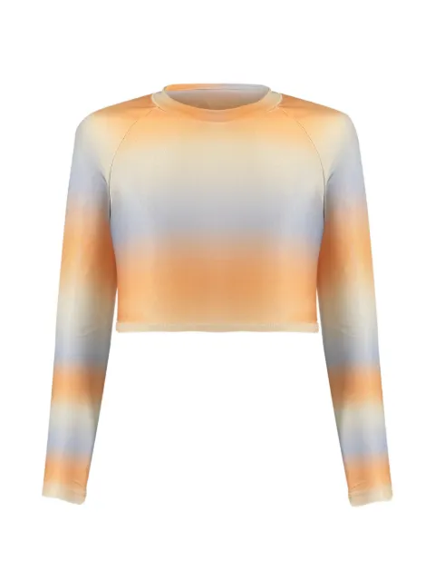 Track & Field Blusa cropped com estampa degradê
