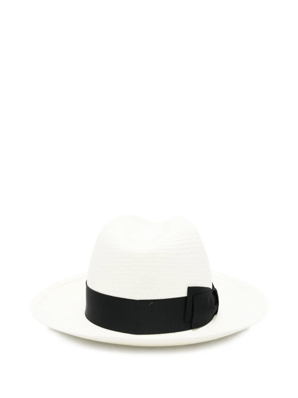 Borsalino Strohoed met lint Wit