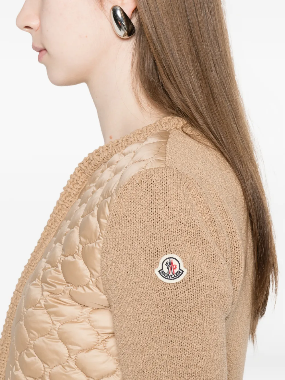 Moncler Gewatteerd vest met rits Beige