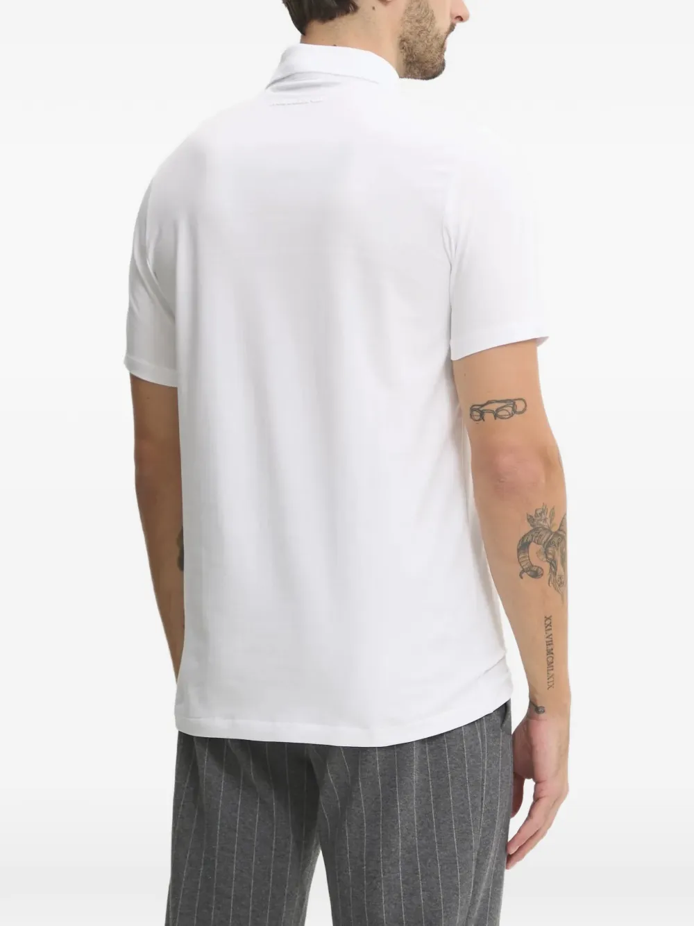 Karl Lagerfeld logo-detail polo shirt Wit
