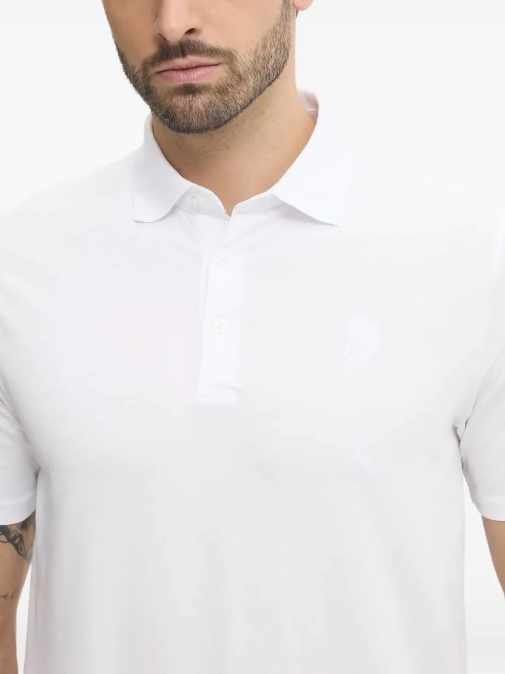 Karl Lagerfeld logo-detail polo shirt Wit