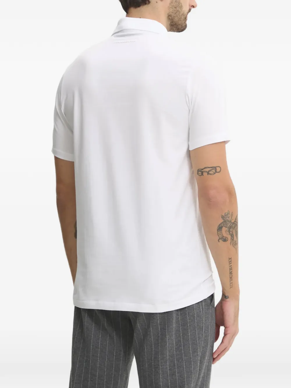 Karl Lagerfeld logo-detail polo shirt Wit