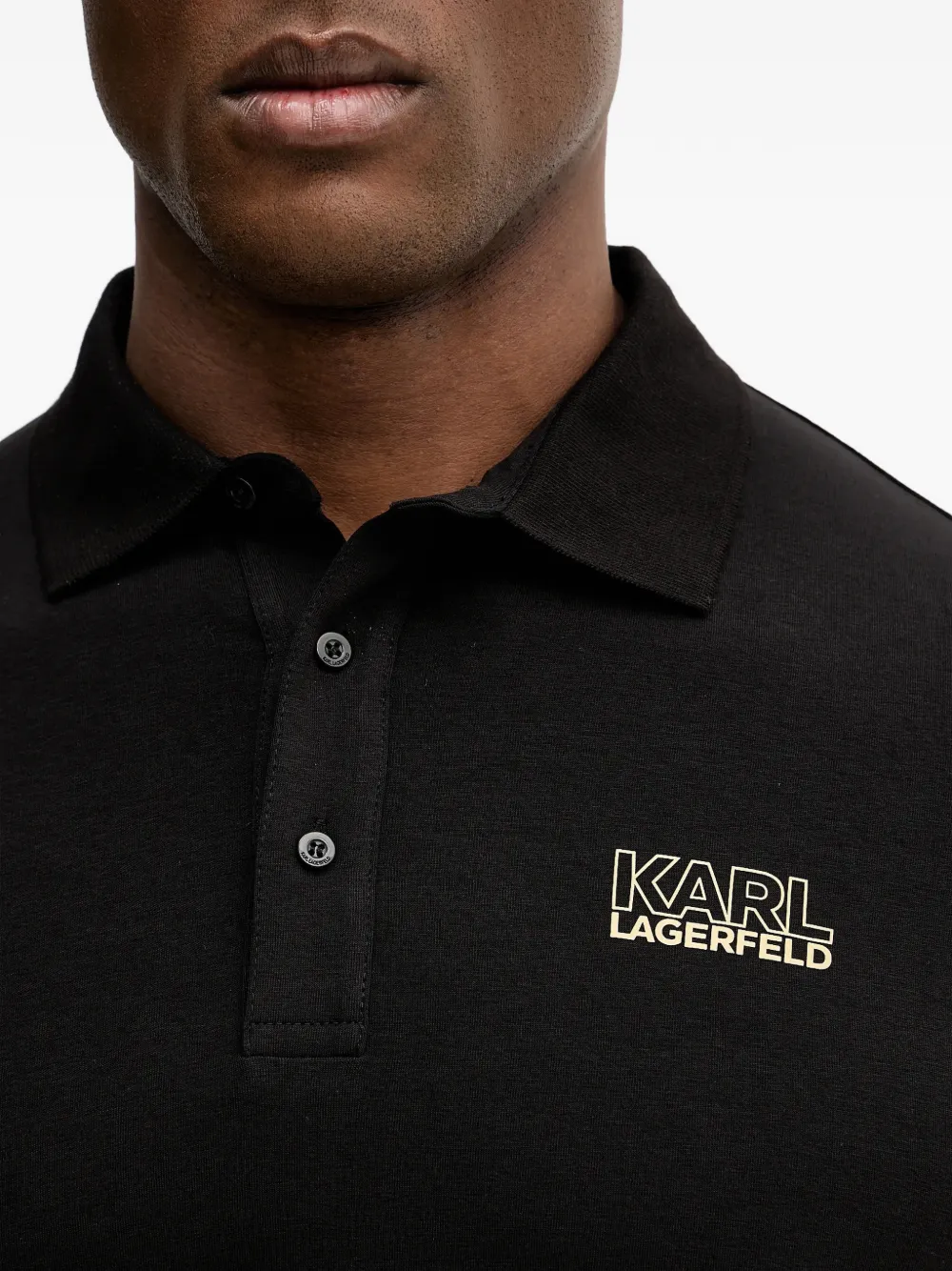 Karl Lagerfeld Poloshirt met logo Zwart