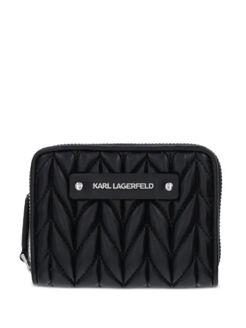 Karl Lagerfeld quilted logo-plaque wallet