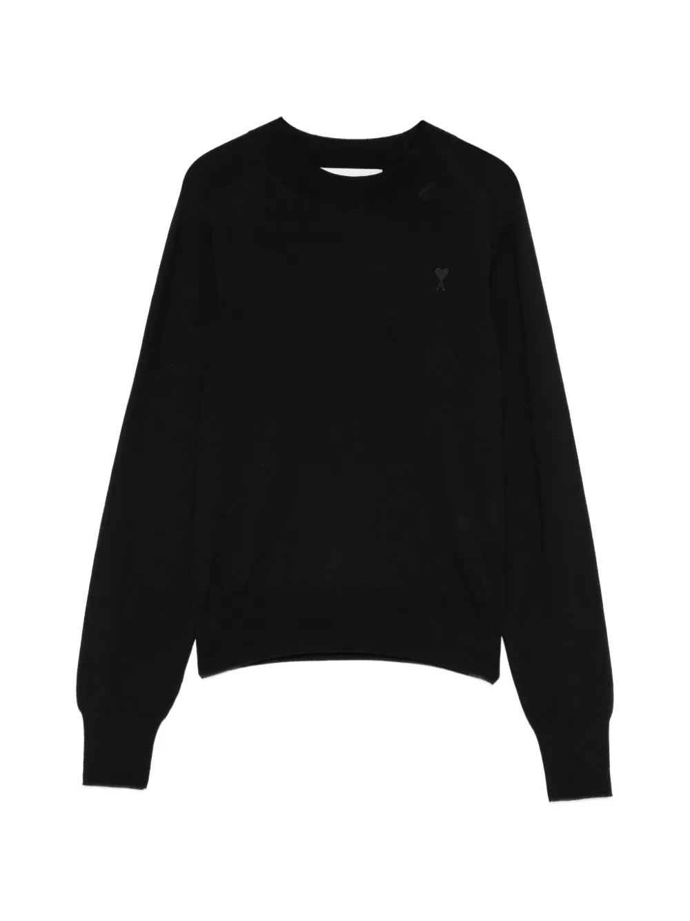 AMI Paris crewneck detail jumper - Nero