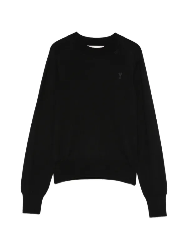 AMI Paris クルーネック プルオーバー | ブラック | FARFETCH JP