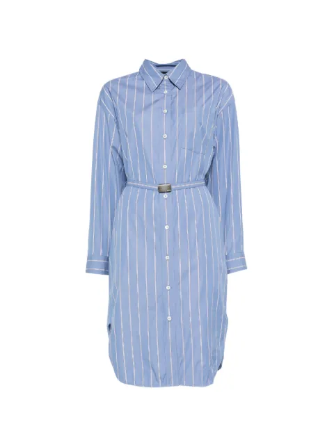 A.P.C. striped belted shirt midi dress