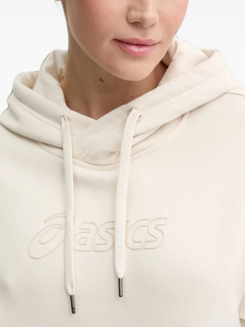 ASICS Hoodie met logodetail Beige
