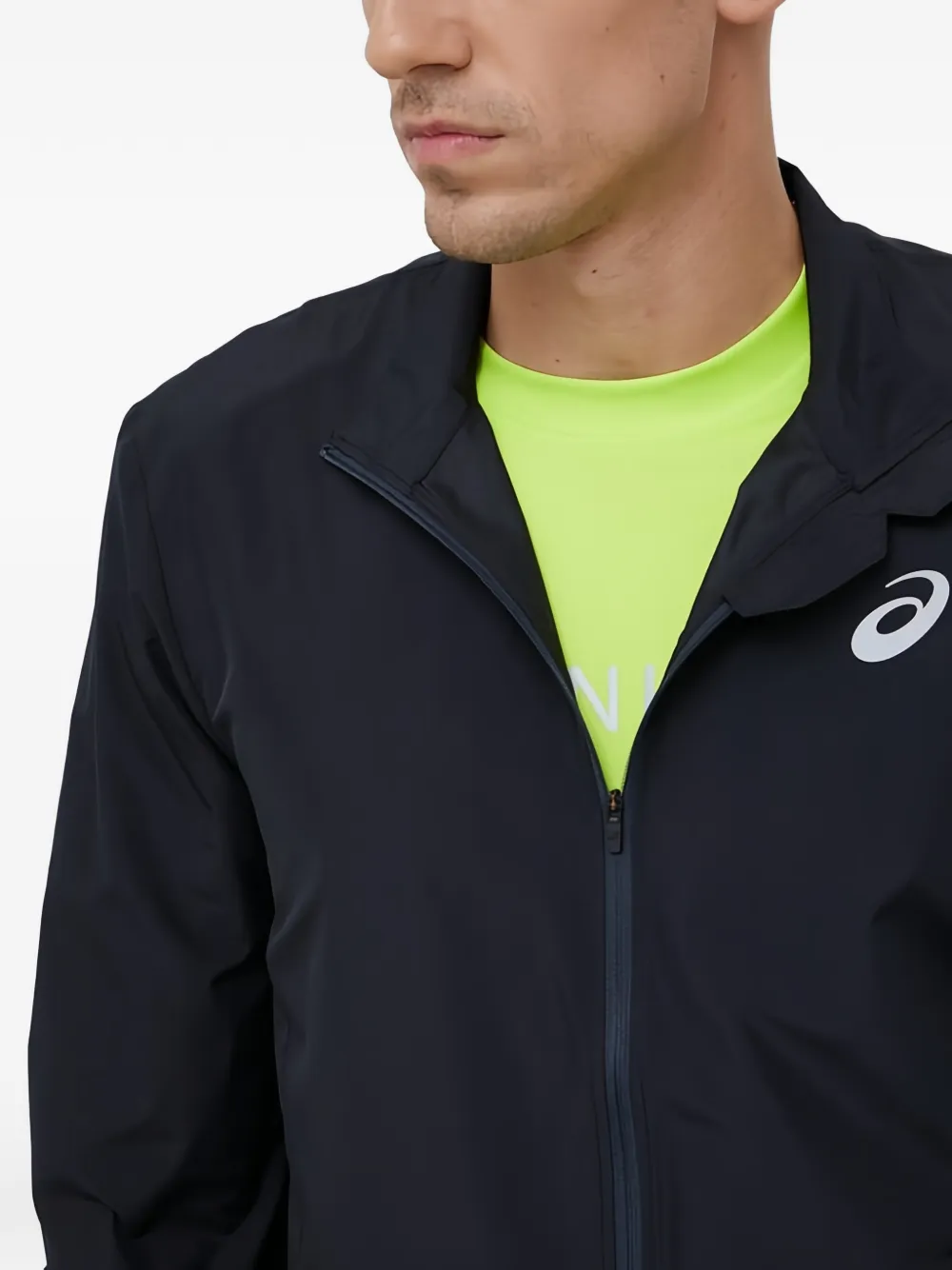 ASICS Sportjack met logoprint Zwart