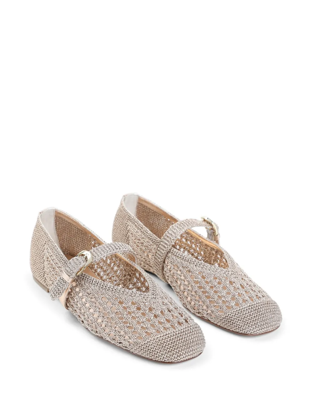 Stuart Weitzman Leora ballerina's met gesp Goud