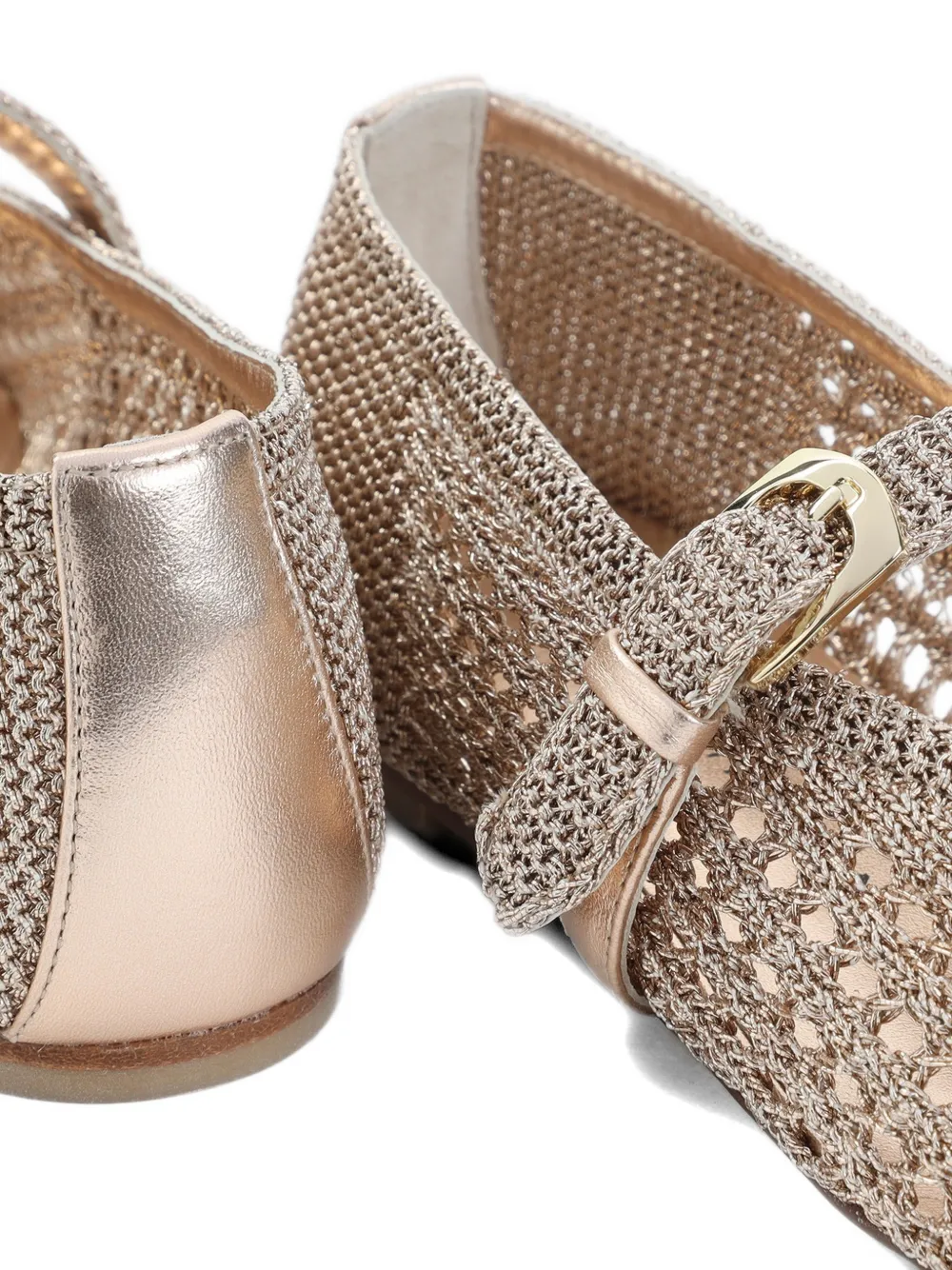 Stuart Weitzman Leora ballerina's met gesp Goud