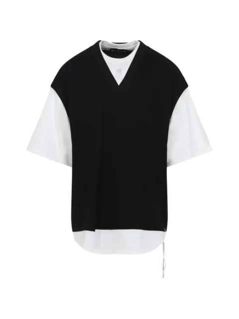 Mastermind Japan v-neck layered T-shirt