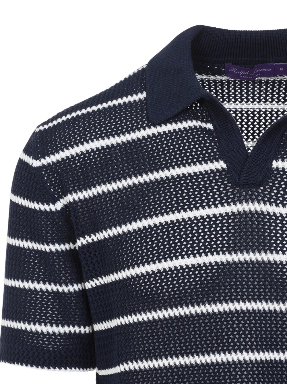 Ralph Lauren Purple Label Gestreept T-shirt Blauw