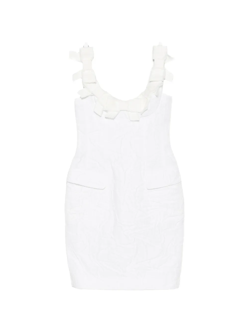 SHUSHU/TONG bow pocket mini dress - Bianco