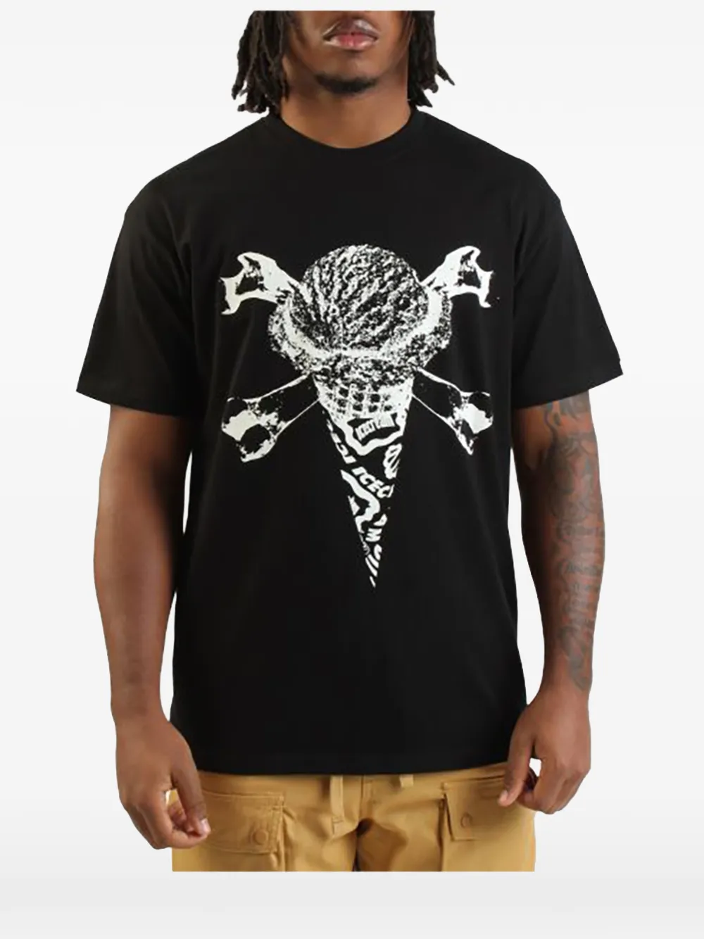Icecream Bones Short-sleeve T-shirt In Black