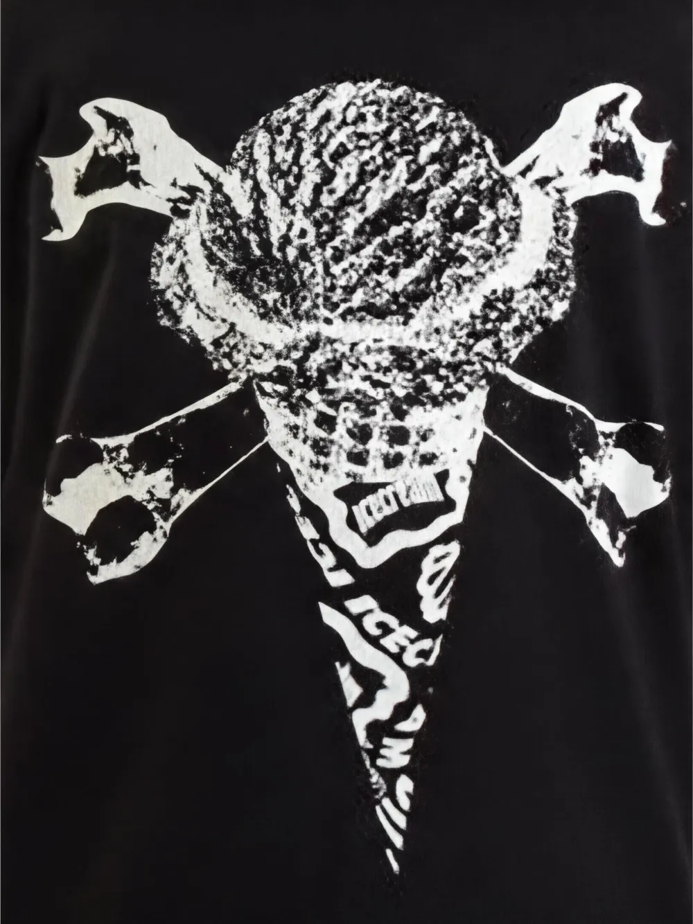 ICECREAM Bones T-shirt met korte mouwen Zwart