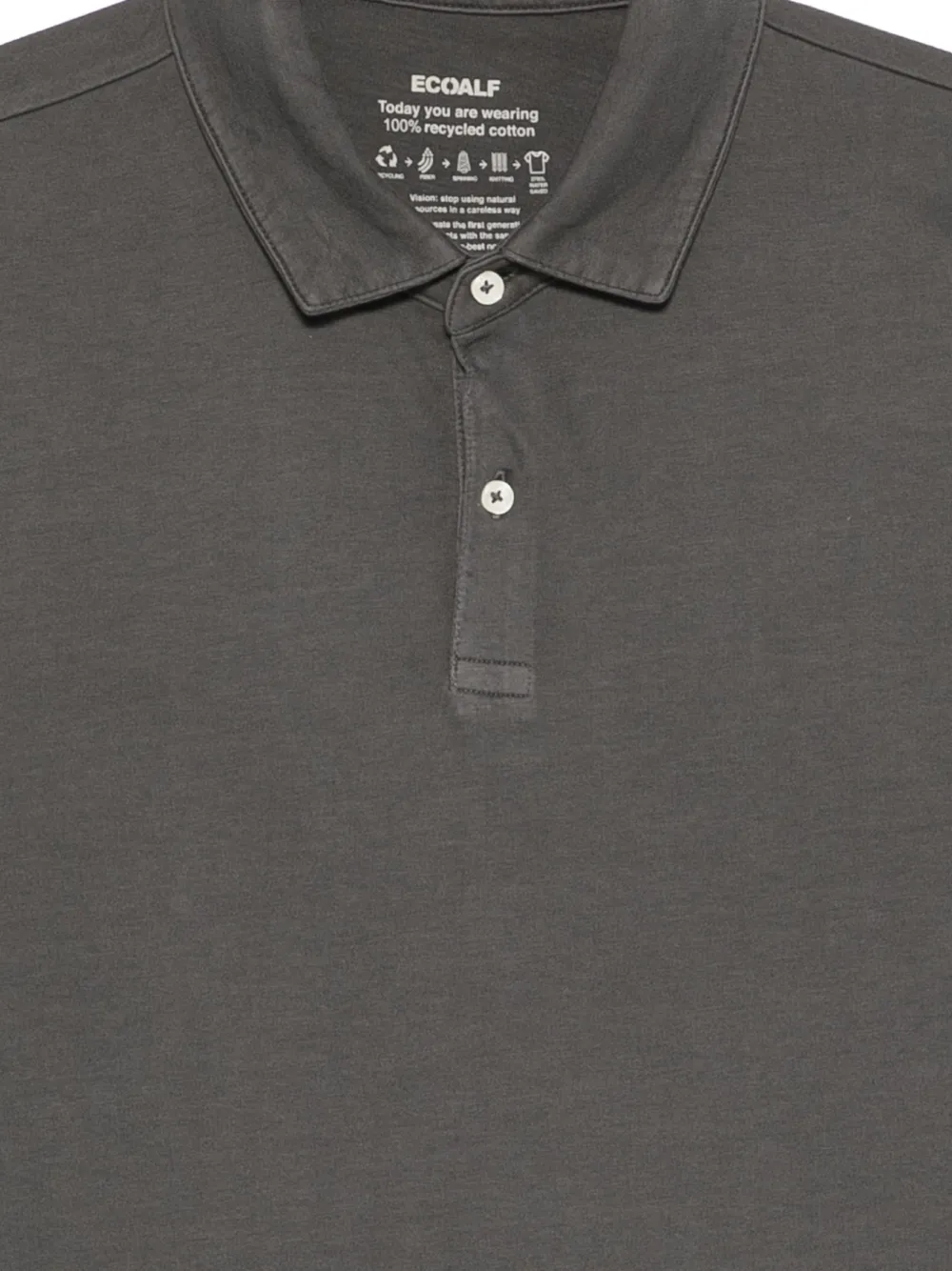 Ecoalf Poloshirt met knopen Grijs