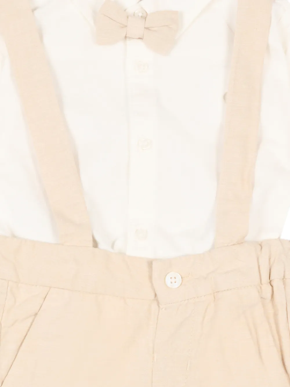 Mayoral Shortsset met geborduurd logo Beige