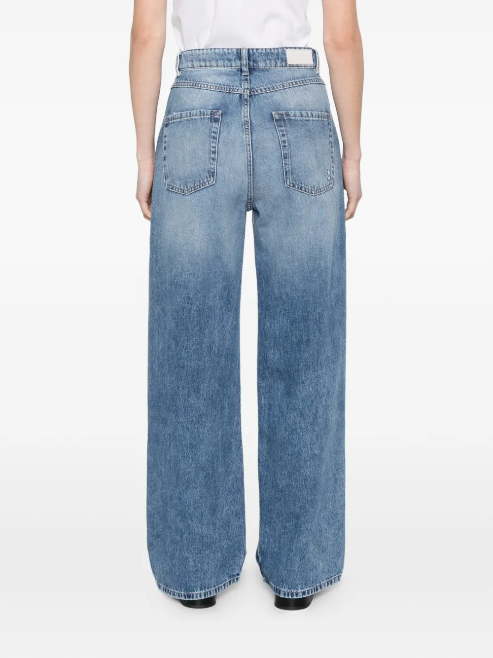 ICON DENIM Poppy gerafelde jeans Blauw