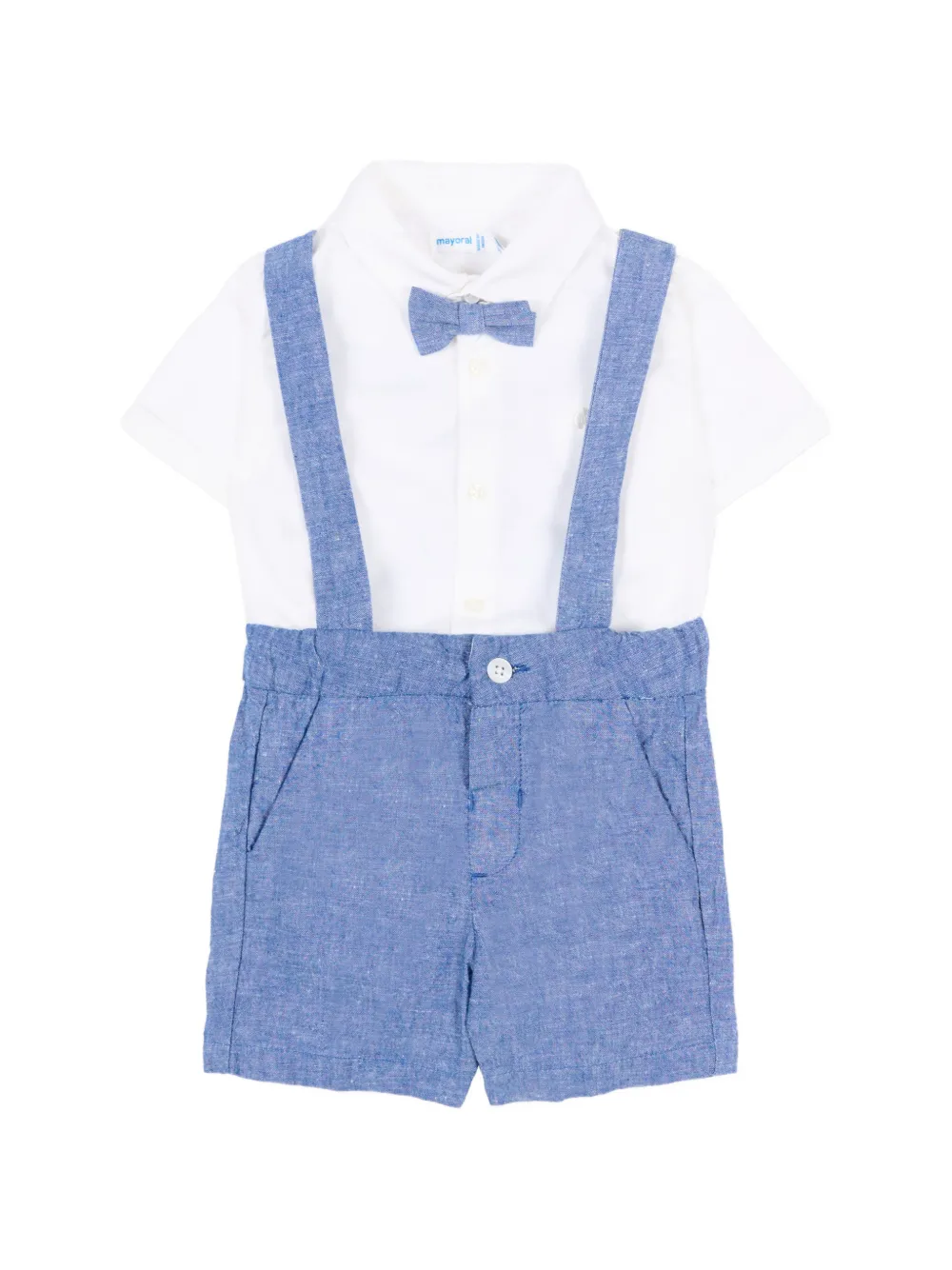 Mayoral bow-detail shorts set (set of three) - Blu