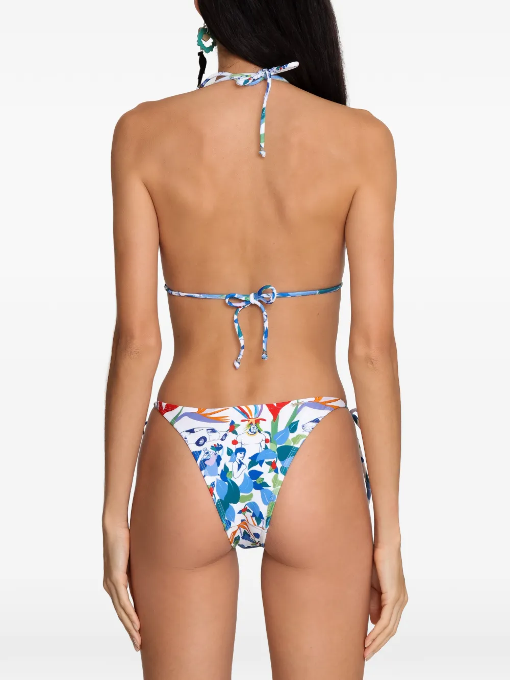 Amir Slama Bikini met bloemenprint Wit