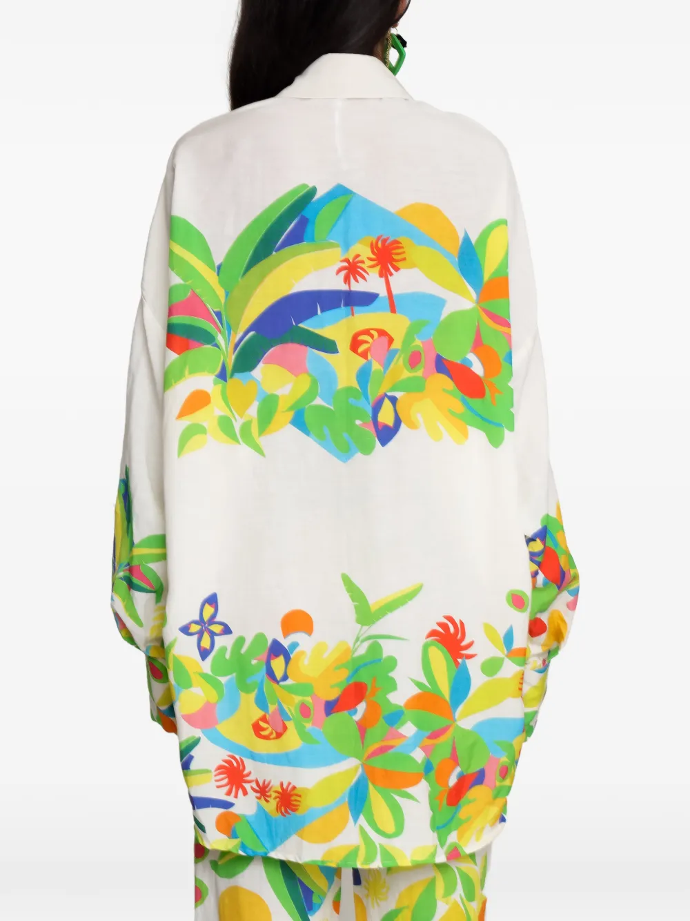 Amir Slama Blouse met bloemenprint Wit