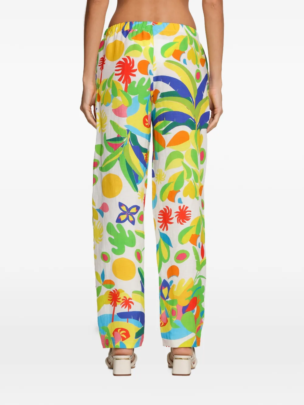 Amir Slama Broek met bloemenprint Wit