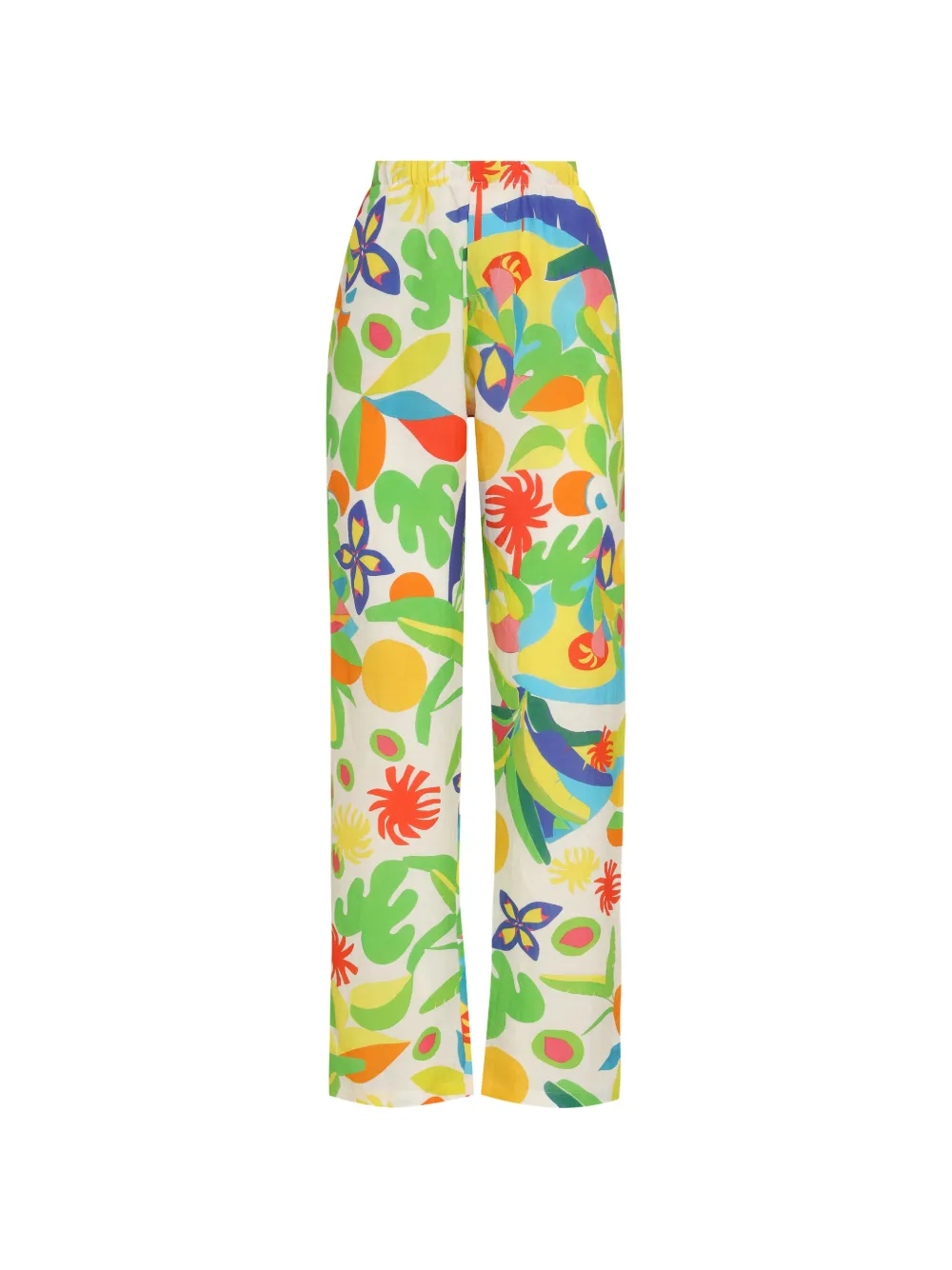 Amir Slama floral print trousers - Bianco