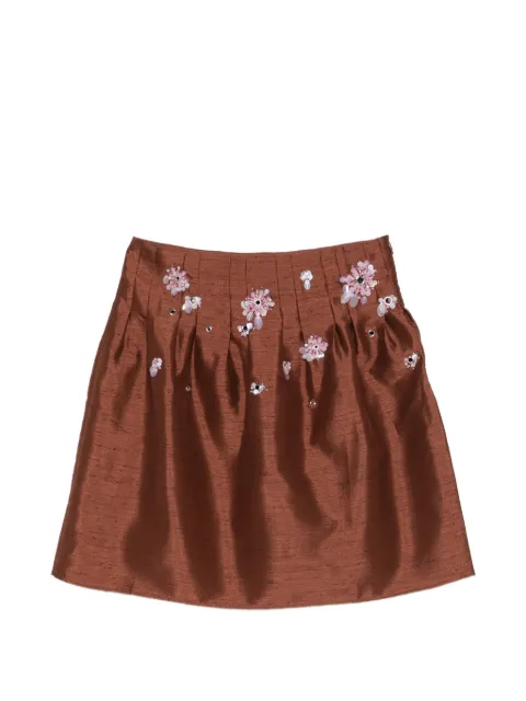 SHUSHU/TONG jupe plissée ornée de fleurs