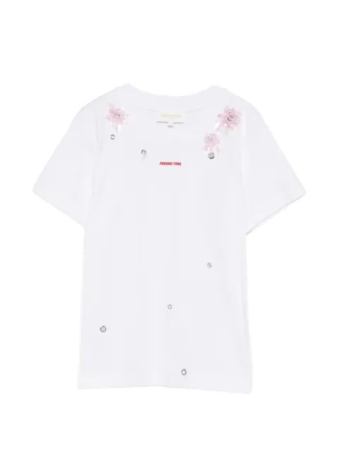 SHUSHU/TONG floral appliqué T-shirt
