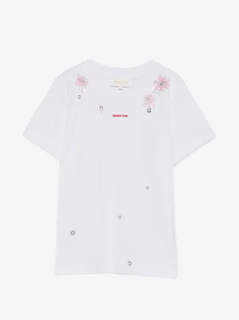 SHUSHU/TONG playera con aplique floral