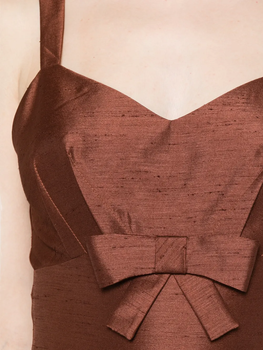 SHUSHU TONG Mini-jurk met strikdetail Bruin