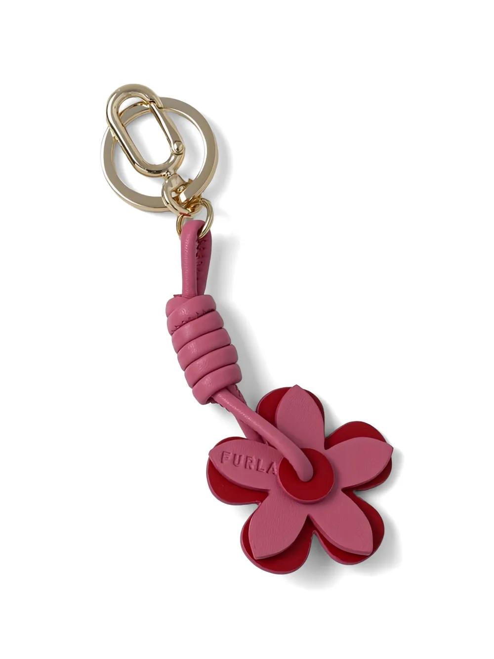 Furla flower-charm keyring - Rosa