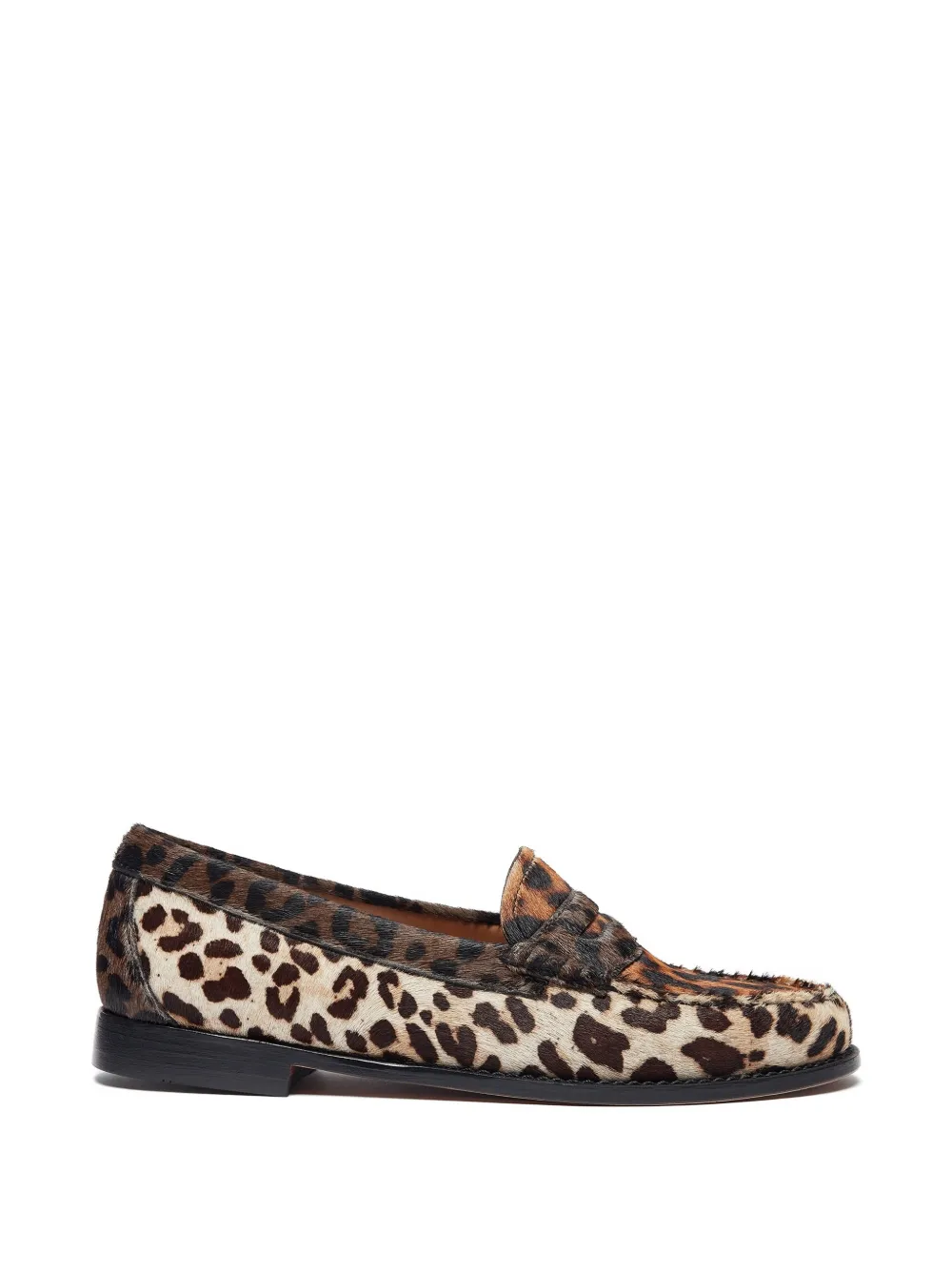 G.h.bass Whitney Leopard-print Penny Loafers In Neutral