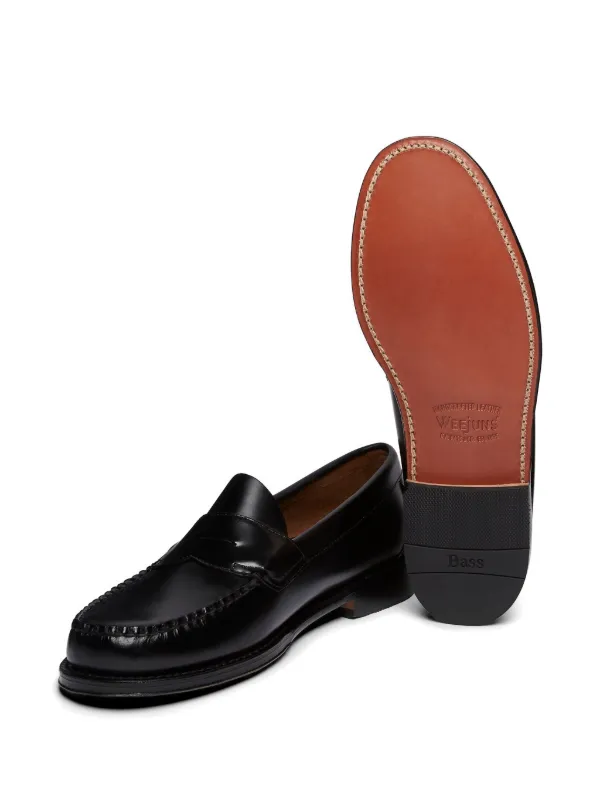 G.H.Bass Weejuns Logan Penny Loafers | Black | FARFETCH AO