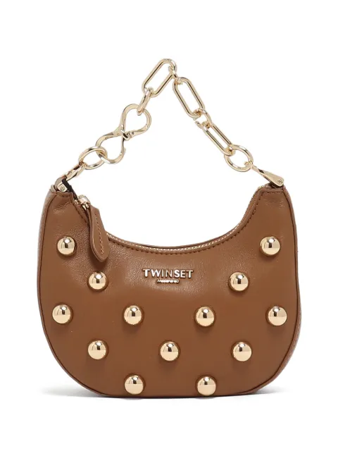 TWINSET stud-embellished leather clutch bag