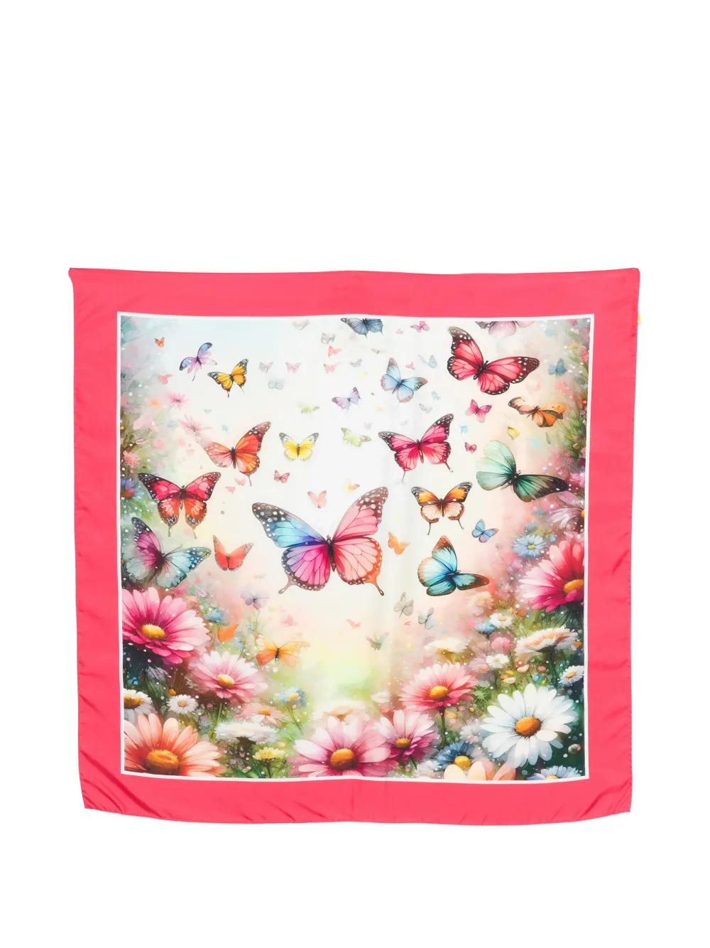 D'aniello butterfly-print scarf - Rosa