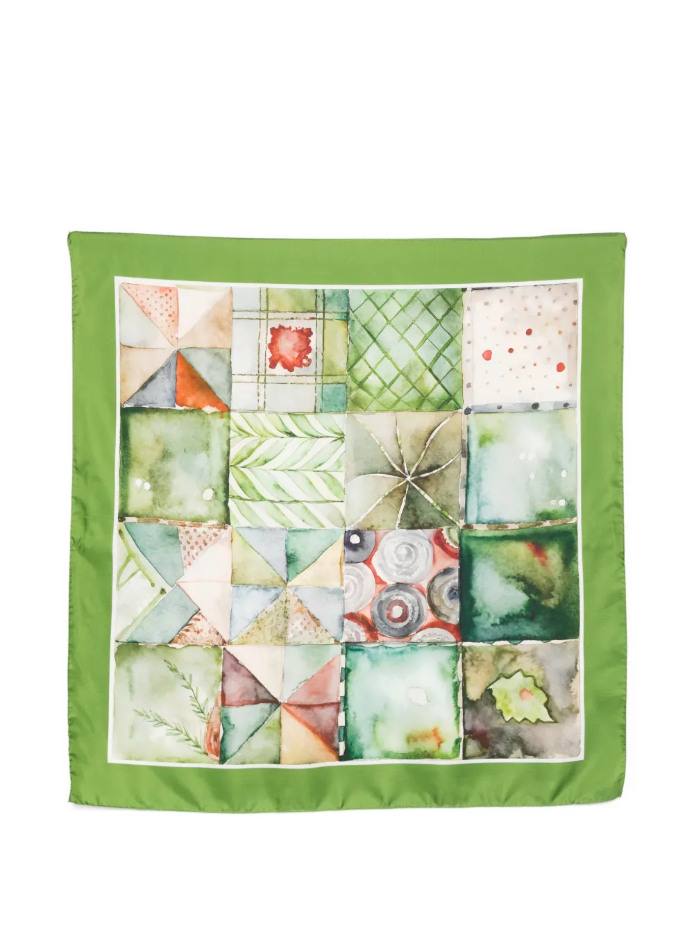 D'aniello patterned scarf - Grün