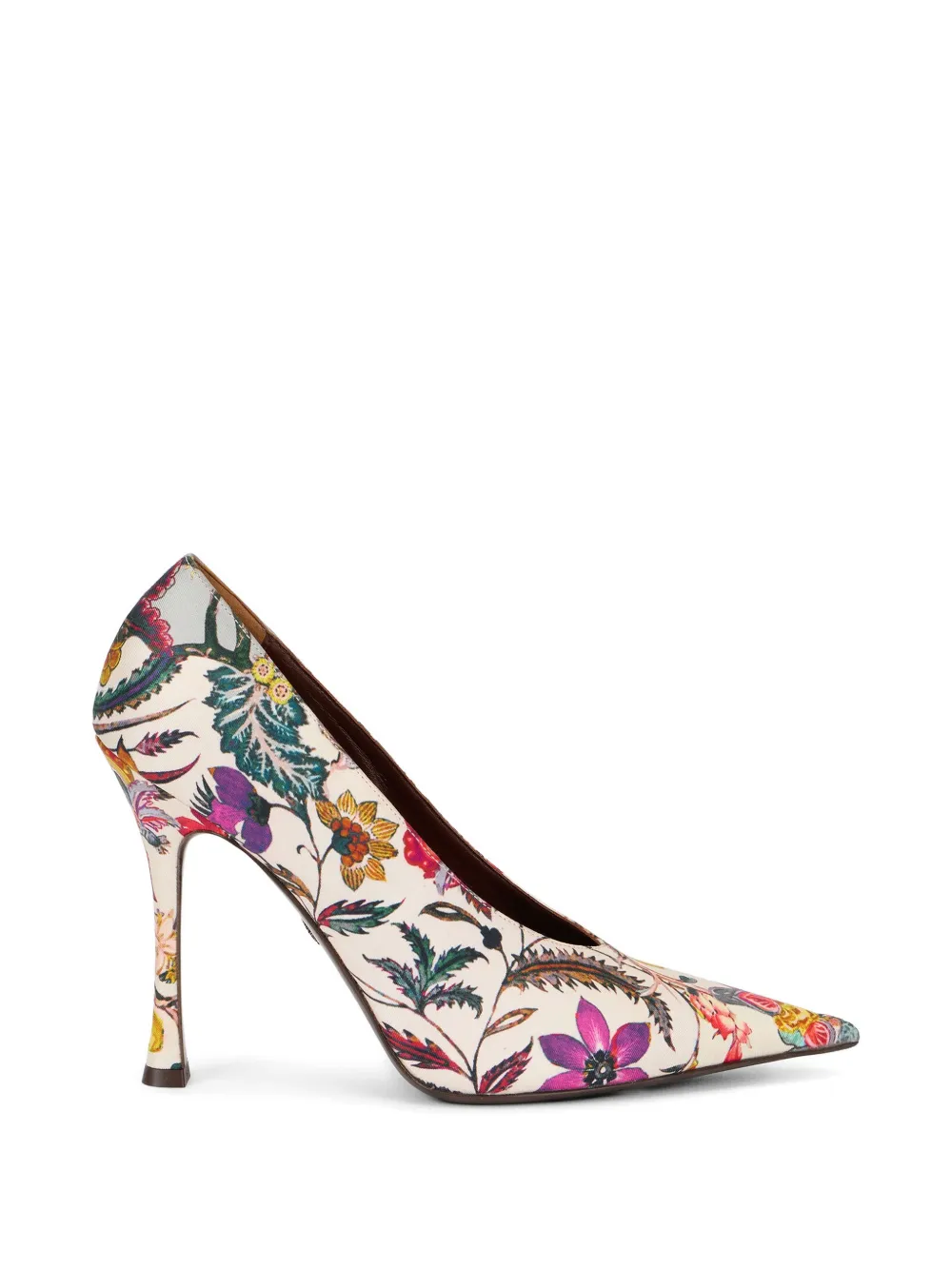 Roberto Cavalli Florentine floral-print pumps Beige